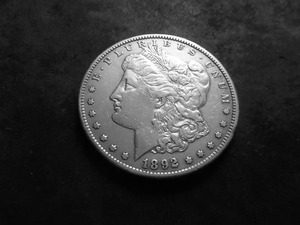 1892 CC Morgan Silver Dollar