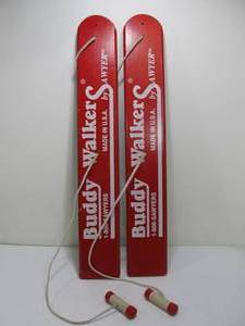 lot 23 image: Pair of Wooden BUDDY WALKERS 2-Person Team Walking GameToy
