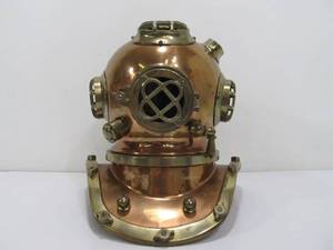 lot 26 image: Brass Divers Helmet Display