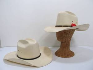 lot 101 image: STETSON & Resistol Cowboy Hats - Size 7