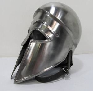 lot 151 image: Very Cool Ancient Greek Style Steel Full Size Soldier Helmet
