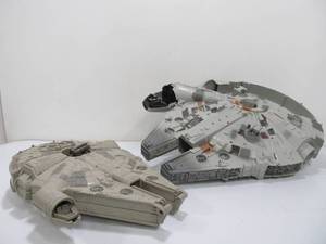 lot 158 image: 2 STAR WARS Millennium Falcon Toy Vehicles