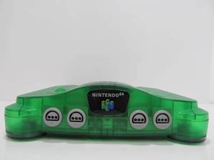 lot 215 image: Nintendo N64 Jungle Green Video Game System