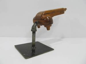 lot 162 image: Antique Wooden Pattern on Steel Swivel Stand