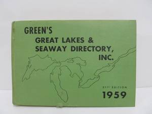 lot 166 image: Vintage 1959 Greens Great Lakes & Seaway Directory Hardcover Book