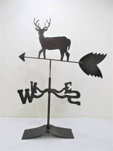 lot 177 image: Metal Directional Deer Weathervane 