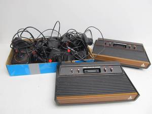 lot 227 image: 2 Vintage ATARI 2600 Video Game Systems wControllers