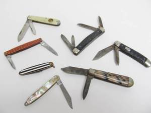 lot 232 image: Very Nice Group of Vintage & Antique Pocket Knives