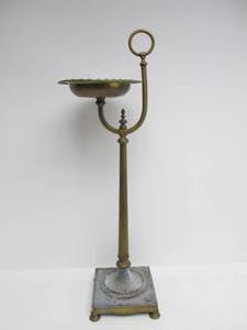 lot 271 image: Signed Vintage 1930s Era Mutual Sunset Lamp Company Smoking Stand