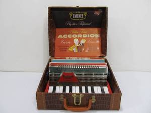 lot 236 image: Old Vintage Toy Emenee Toy Accordion wOriginal Box