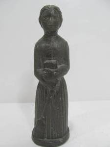 lot 248 image: Signed Mid Century MN Artist John Rood Figural Folk Art Sculpture