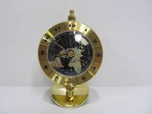 lot 304 image: Vintage SEIKO Brass World Desk Clock
