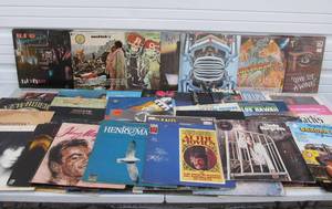 lot 310 image: Lot of Approx 50 Vintage Vinyl Records - Several Rock Albums & Other Genres