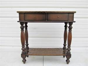 lot 316 image: Signed BASSETT Contemporary Copper Lined Hall Table wDrawers