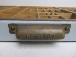 lot 135 image: Old Vintage HAMILTON Printers Cabinet Drawer