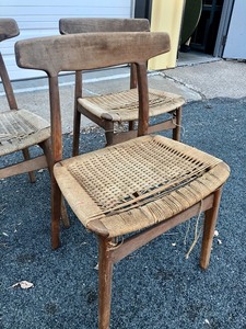 lot 336 image: Set of 3 Henning Kjaernulf for Bruno Hansen Danish Modern Side Chairs (As Is)