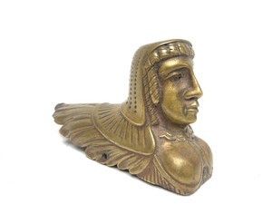 lot 341 image: Small Antique Brass Figurehead EmblemHood Ornament