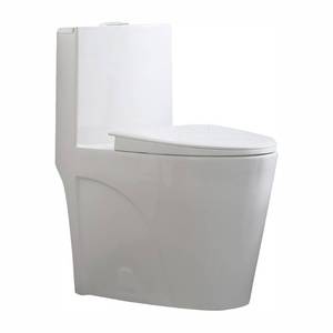 lot 202 image: Ove Decors Buxton 1-Piece 1.6 GPF1.1 GPF Dual Flush Elongated Toilet in White Buxton