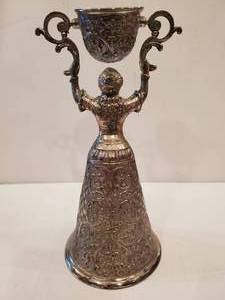 lot 12 image: Vintage German Style Brass Wedding Cup