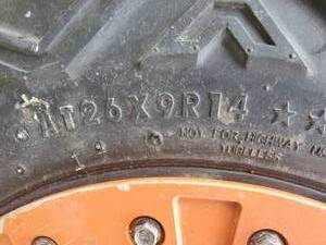 lot 2 image: Polaris Ranger TiresRims