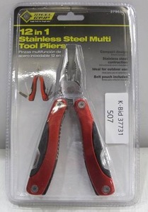 lot 507 image: Steel Grip 12-in-1 Stainless Steel Multi Tool with Pliers