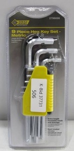 lot 506 image: Steel Grip 9 Piece Hex Key Allen Set