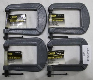 lot 508 image: 4-Pack Steel Grip 2-Inch C-Clamps