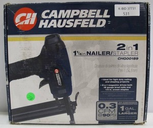 lot 531 image: Campbell-Hausfeld 2-In-1 1-14 90 PSI Nailer Stapler CHG00189
