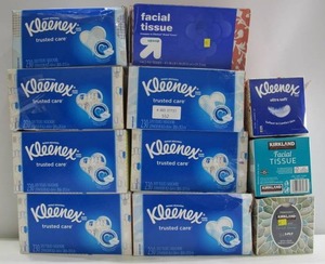 lot 552 image: Lot of 10 Boxes Kleenex Facial Tissue