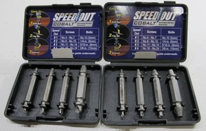 lot 553 image: 2-Pack Cobalt Speedout Double Ended Screw Extractor Kits