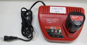 lot 557 image: Milwaukee 48-59-2401 M12 Battery charger with M12 1.5Ah Battery