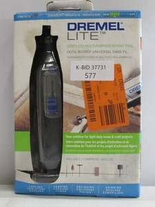 lot 577 image: Dremel Lite 7760 4-Volt Variable Speed Lithium Ion Cordless Rotary Tool Kit