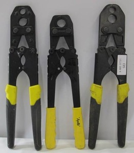 lot 583 image: Lot of 3 Apollo PEX 12 & 34 In Pipe Bender Pinch Clamp Cutter Tools