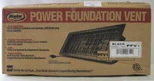 lot 588 image: Master Flow 16 in. x 8 in. Resin Power Foundation Vent in Black