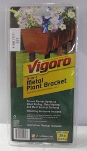 lot 597 image: Vigoro 3-in-1 Hanging Plant Shelf Bracket