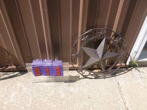 Western style metal star. As shown.