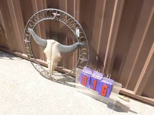 Western theme wall hanger. As shown.