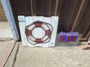 Hanging wall flag. Nautical theme. As shown.