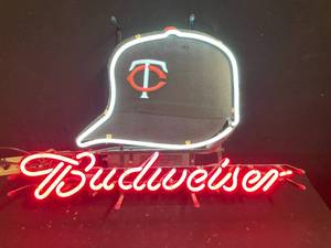 lot 12 image: Budweiser MN Twins TC ball cap neon