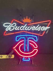 lot 18 image: Budweiser TC logo MN Twins MLB neon