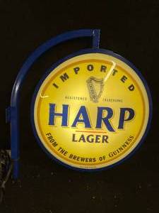 lot 34 image: Harp Lager pub light