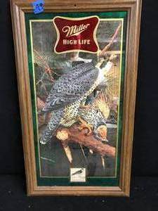 lot 49 image: Miller High Life presents peregrine falcon by Robert Evans. Mirror