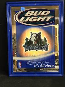 lot 65 image: Bud Light MN Timberwolves NBA mirror