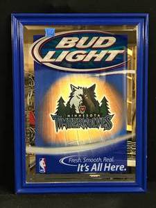 lot 66 image: Bud Light MN Timberwolves NBA mirror