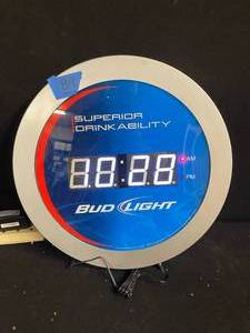 lot 89 image: Bud Light Superior Drinkability digital clock