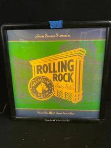 lot 96 image: Rolling Rock back lit sign