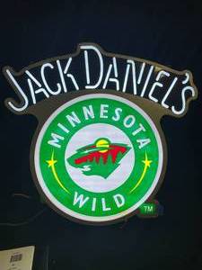 lot 86 image: Jack Daniels, MN Minnesota Wild hockey, hanging LED sign