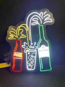 lot 101 image: Coca-Cola and Bacardi Superior animated LED light up sign
