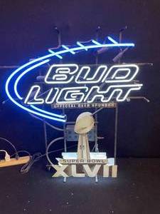 lot 106 image: Bud Light Super Bowl 47 neon