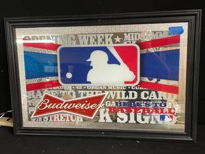 lot 120 image: Budweiser Heres to Baseball Opening Week mirror